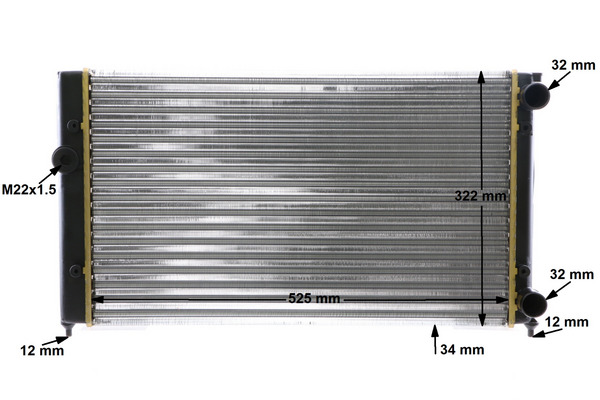Radiator, engine cooling - CR 366 000S MAHLE