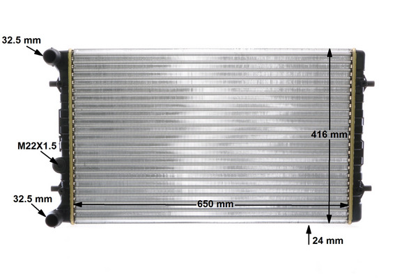 Radiator, engine cooling - CR 368 001S MAHLE