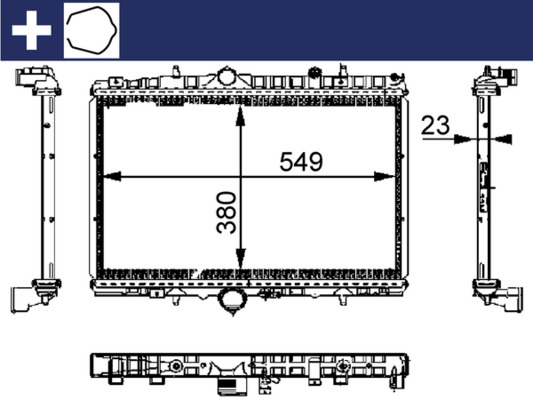 Radiator, engine cooling - CR 392 000S MAHLE