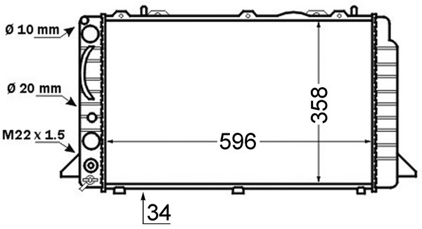 Radiator, engine cooling - CR 396 000S MAHLE