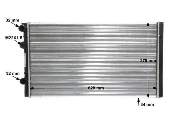 Radiator, engine cooling - CR 401 000S MAHLE