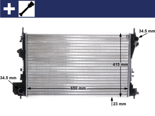 Radiator, engine cooling - CR 40 000S MAHLE