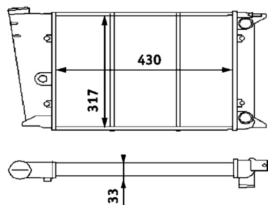 Radiator, engine cooling - CR 420 000P MAHLE