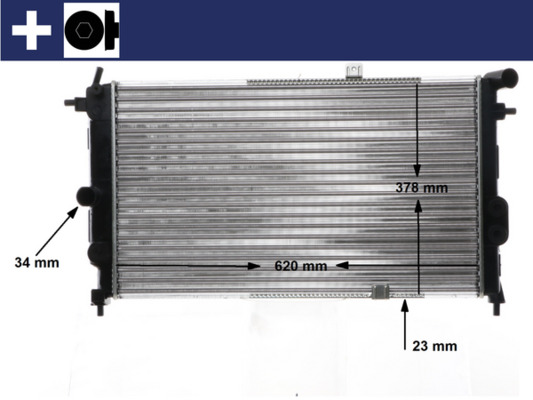 Radiator, engine cooling - CR 438 000S MAHLE
