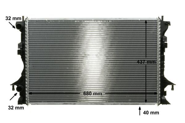 Radiator, engine cooling - CR 462 000P MAHLE