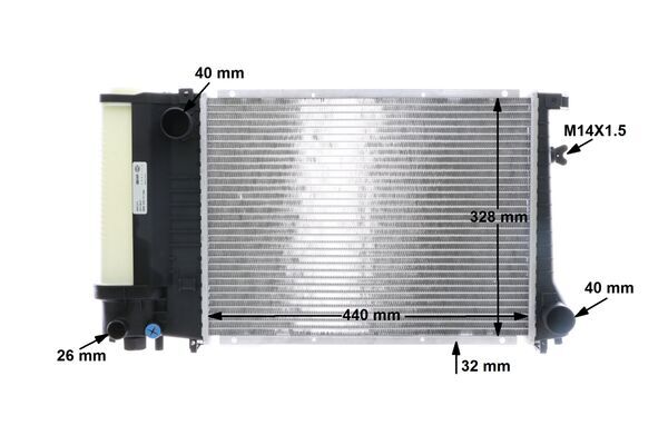 Radiator, engine cooling - CR 495 000S MAHLE