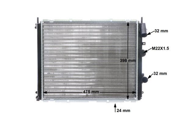 Radiator, engine cooling - CR 510 000S MAHLE