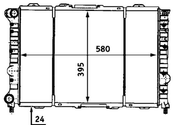 Radiator, engine cooling - CR 521 000S MAHLE
