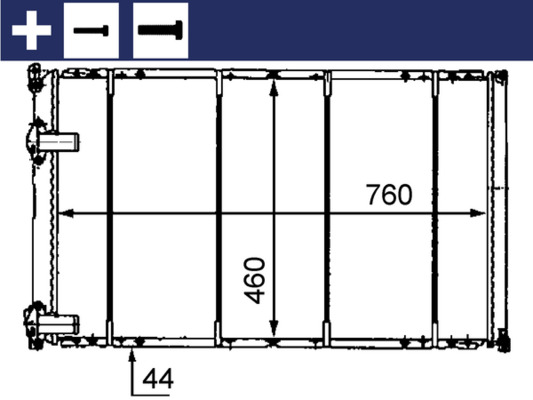 Radiator, engine cooling - CR 526 000S MAHLE