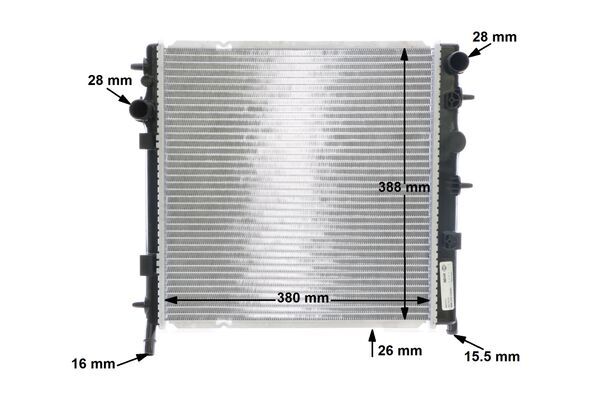 Radiator, engine cooling - CR 556 000S MAHLE