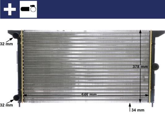 radiatorius, variklio aušinimas - CR 607 000S MAHLE