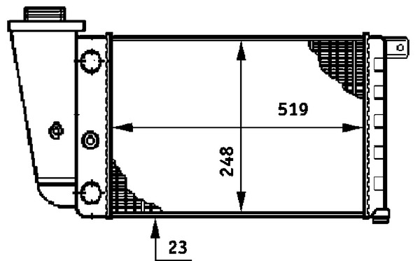 Radiator, engine cooling - CR 617 000S MAHLE