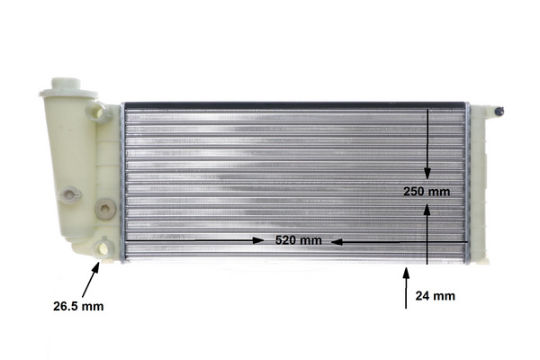 Radiator, engine cooling - CR 617 000S MAHLE