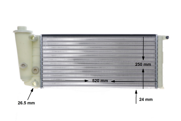 Radiator, engine cooling - CR 617 000S MAHLE