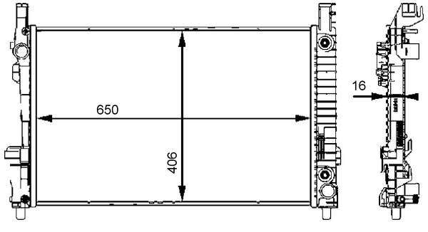 Radiatore, Raffreddamento motore - CR 661 000S MAHLE