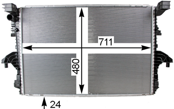 Radiator, engine cooling - CR 805 000P MAHLE