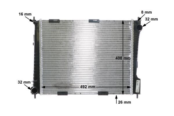 Radiator, engine cooling - CR 841 000S MAHLE