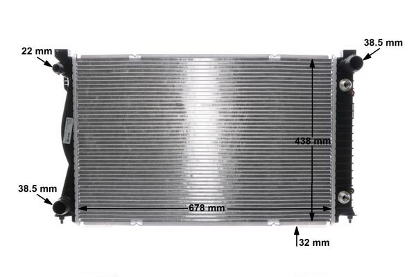 Radiator, engine cooling - CR 842 000S MAHLE