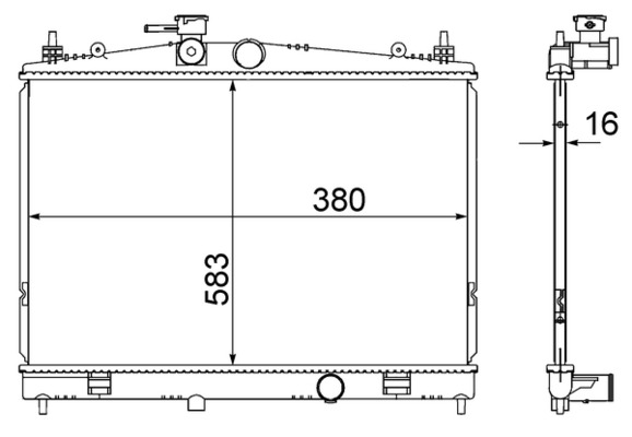 Radiator, engine cooling - CR 856 000S MAHLE