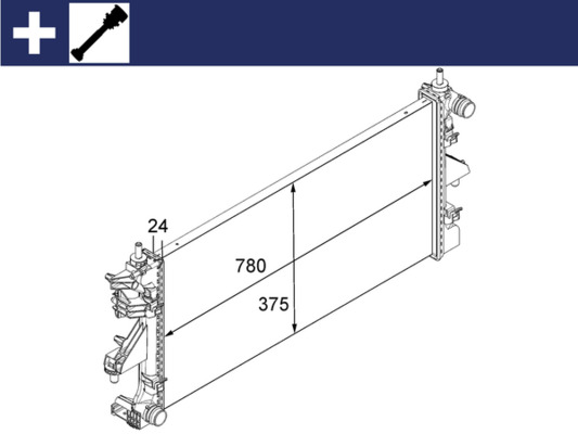 Radiatore, Raffreddamento motore - CR 881 000S MAHLE