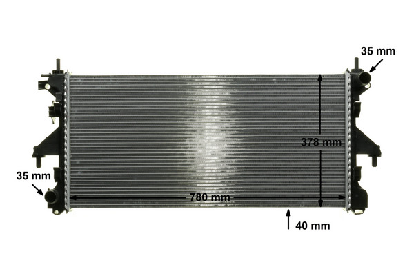 Radiator, engine cooling - CR 887 000P MAHLE