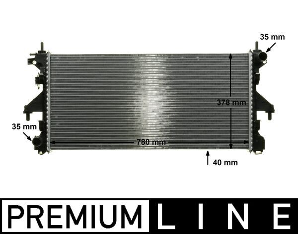 Radiator, engine cooling - CR 887 000P MAHLE