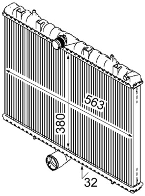 Radiator, engine cooling - CR 889 000S MAHLE