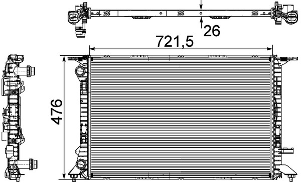 Radiatore, Raffreddamento motore - CR 905 000P MAHLE