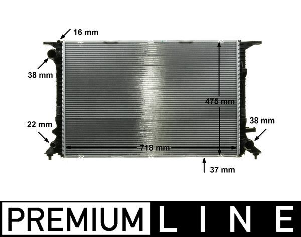 Radiator, engine cooling - CR 911 000P MAHLE