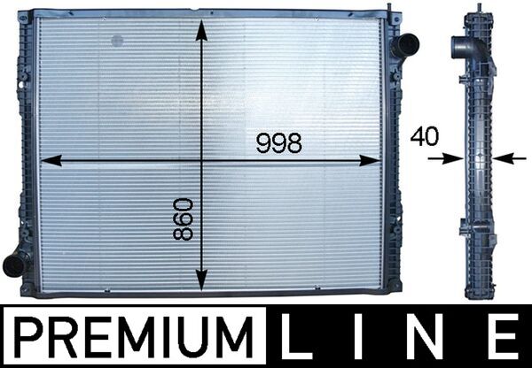 Radiator, engine cooling - CR 916 000P MAHLE