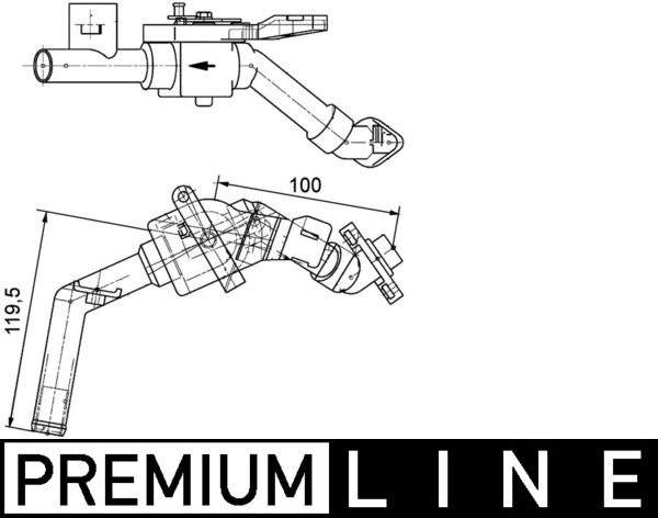Control Valve, coolant - CV 8 000P MAHLE