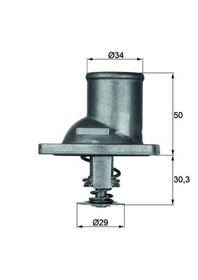 Thermostat, coolant - TI 1 92 MAHLE