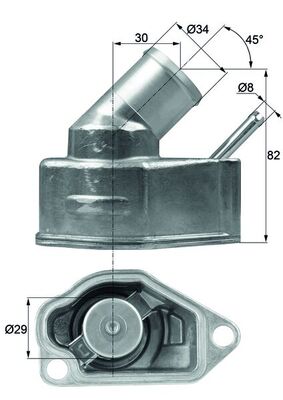 Thermostat, coolant - TI 10 92 MAHLE