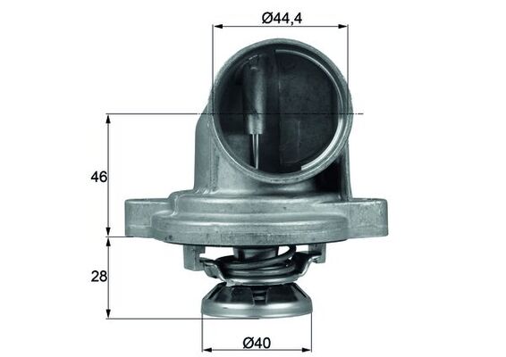 Thermostat, coolant - TI 23 80 MAHLE