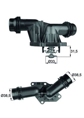 Thermostat, coolant - TI 25 85 MAHLE