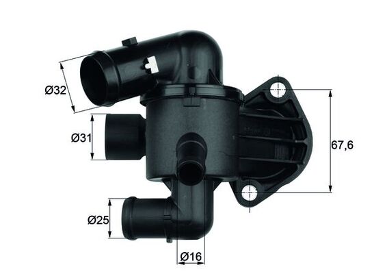 termostatas, aušinimo skystis - TI 33 87 MAHLE