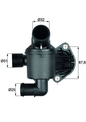 termostatas, aušinimo skystis - TI 35 87 MAHLE