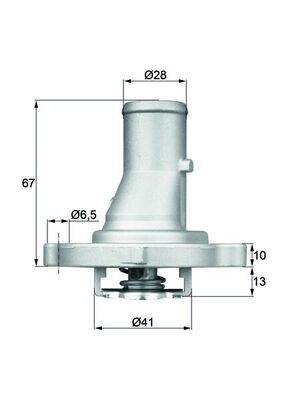 Thermostat, coolant - TI 68 87D MAHLE