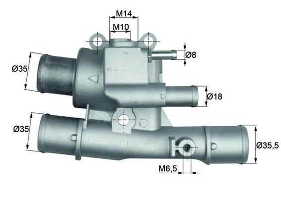 Thermostat, coolant - TI 124 88 MAHLE