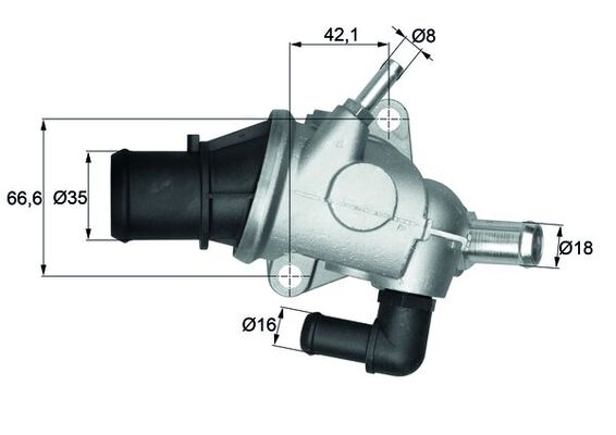 Termostato, Refrigerante - TI 125 88 MAHLE