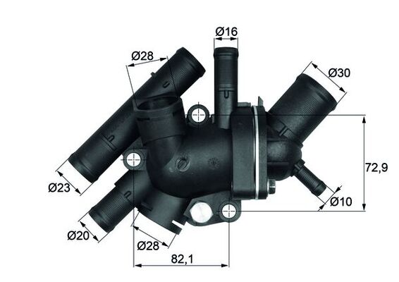 Thermostat, coolant - TI 134 88D MAHLE