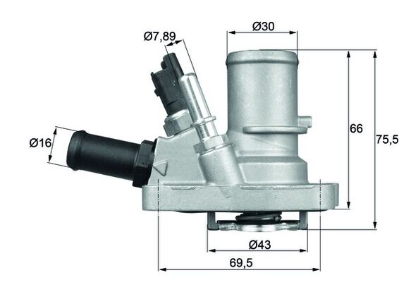 Thermostat, coolant - TI 144 88 MAHLE