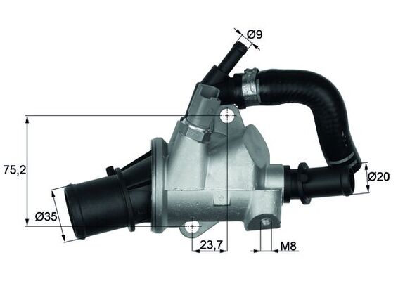 Thermostat, coolant - TI 146 88 MAHLE