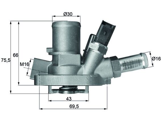 Thermostat, coolant - TI 147 80 MAHLE