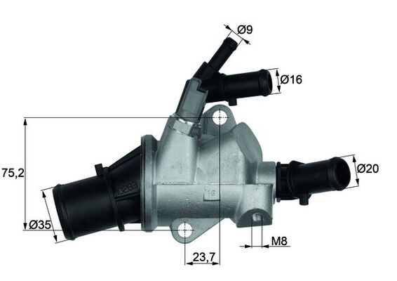 Thermostat, coolant - TI 148 88 MAHLE