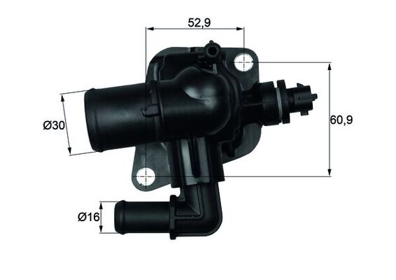 Thermostat, coolant - TI 150 88 MAHLE