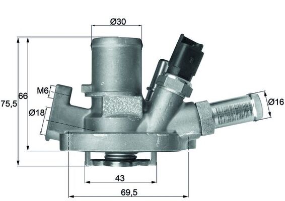 Thermostat, coolant - TI 151 80 MAHLE