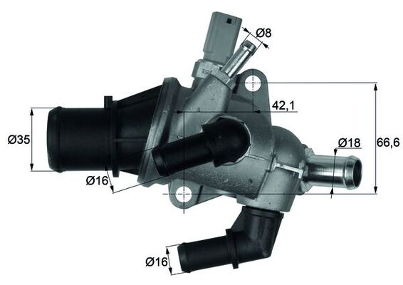 Termostato, Refrigerante - TI 158 83 MAHLE