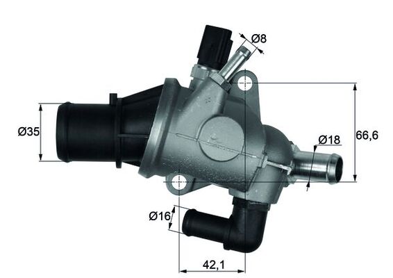 Termostato, Refrigerante - TI 163 88 MAHLE