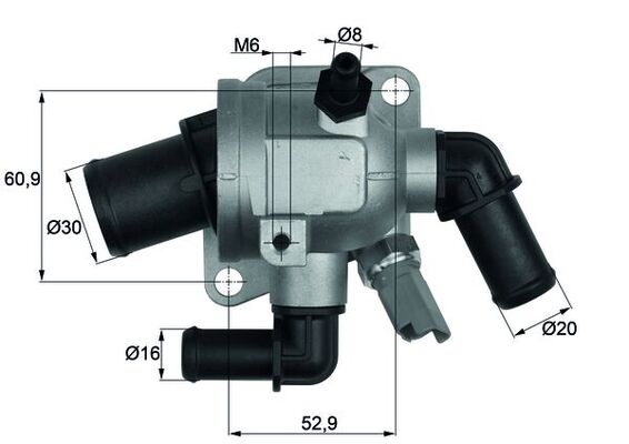 Thermostat, coolant - TI 173 88 MAHLE
